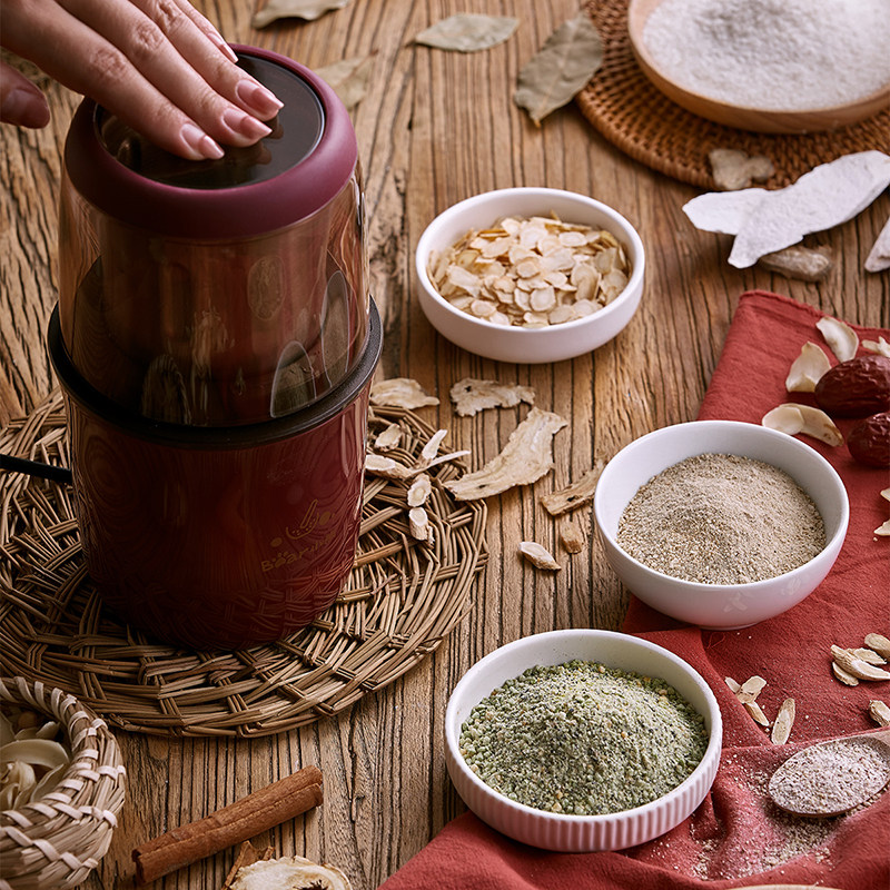 小熊磨粉机研磨机干磨破碎粉碎机家用小型超细中药磨粉机