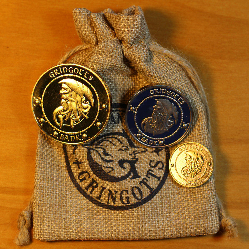 金币哈利波特周边harrypotter古灵阁巫师纪念币金加隆西可魔术道具