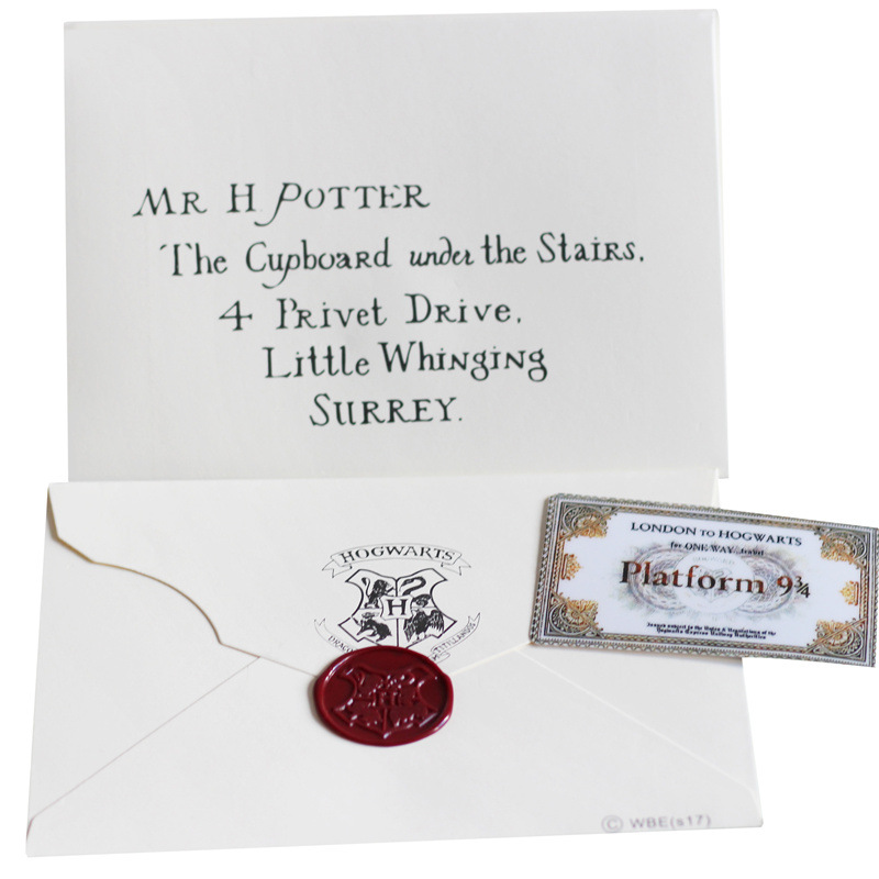哈利波特电影电影周周边霍格沃茨入学录取通知书信封信纸信封