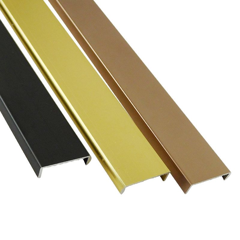 铝合金开槽封边条金色黑色玫瑰金砂银扣条家具免漆收边条