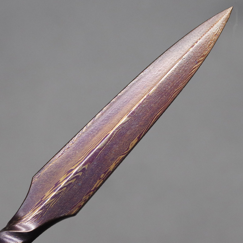 龙泉手工家用古马百炼花纹普洱茶刀茶针开撬茶饼茶道