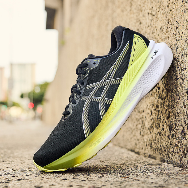 日本代购asics亚瑟士kayano男子铂金黑武士运动鞋缓震跑步鞋