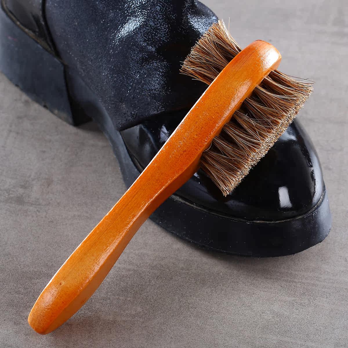 刷子鞋刷捷福世优质鬃毛毛刷手柄鞋油马鬃不伤鞋刷