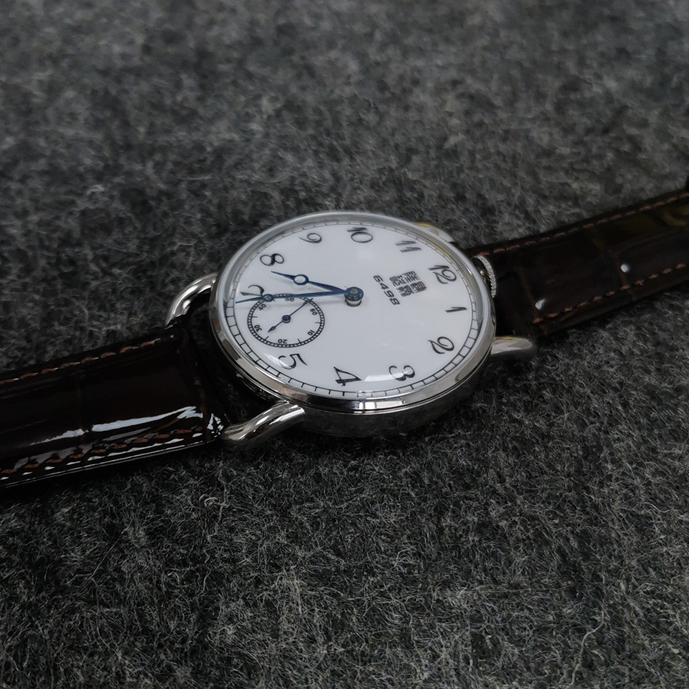 男士机械手表 陆肆玖捌6498  44MM直径精钢表壳+真皮表带