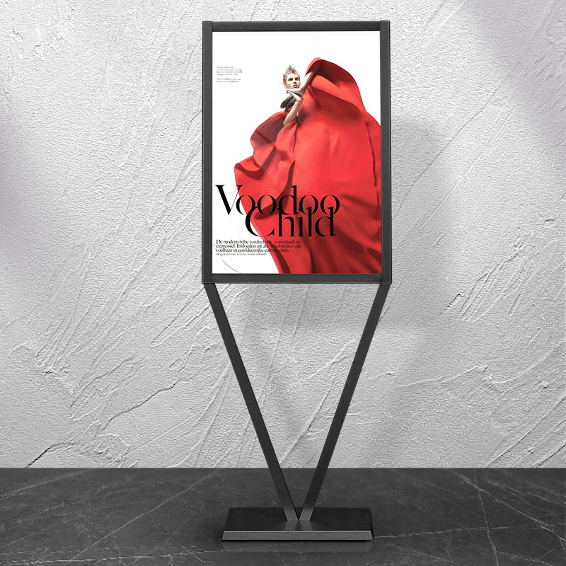 商场门口v型立牌广告牌展示牌立式指示牌引导牌宣传落地海报架子