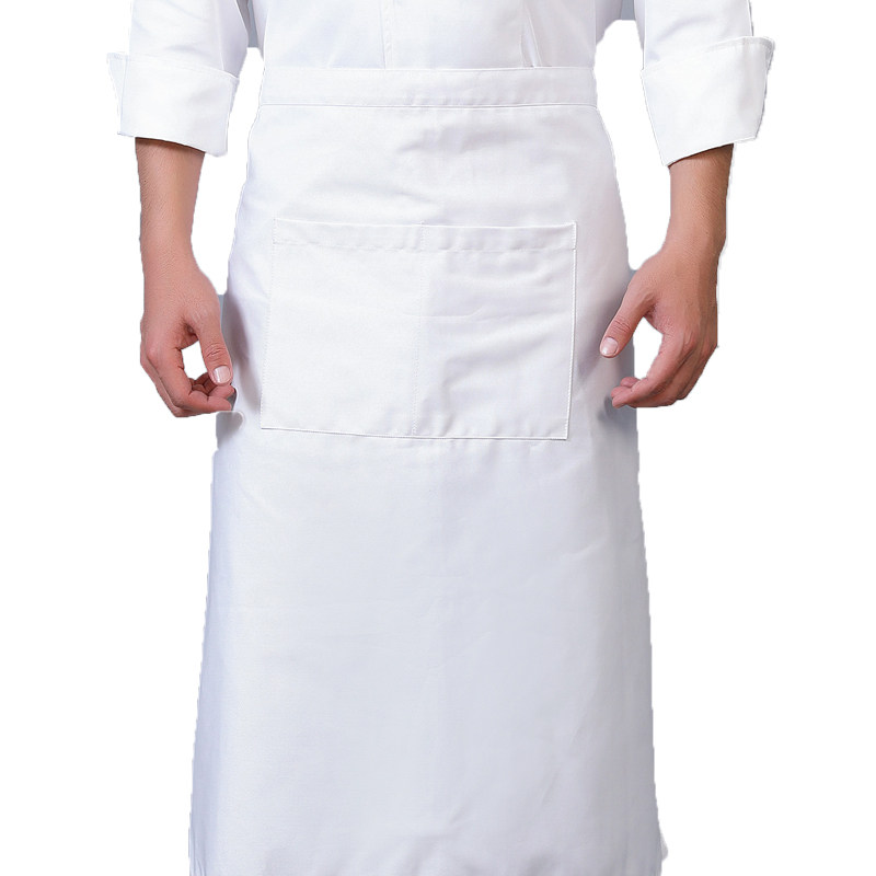 围裙围腰厨师半身餐饮烘焙厨房工作油污纯棉围裙
