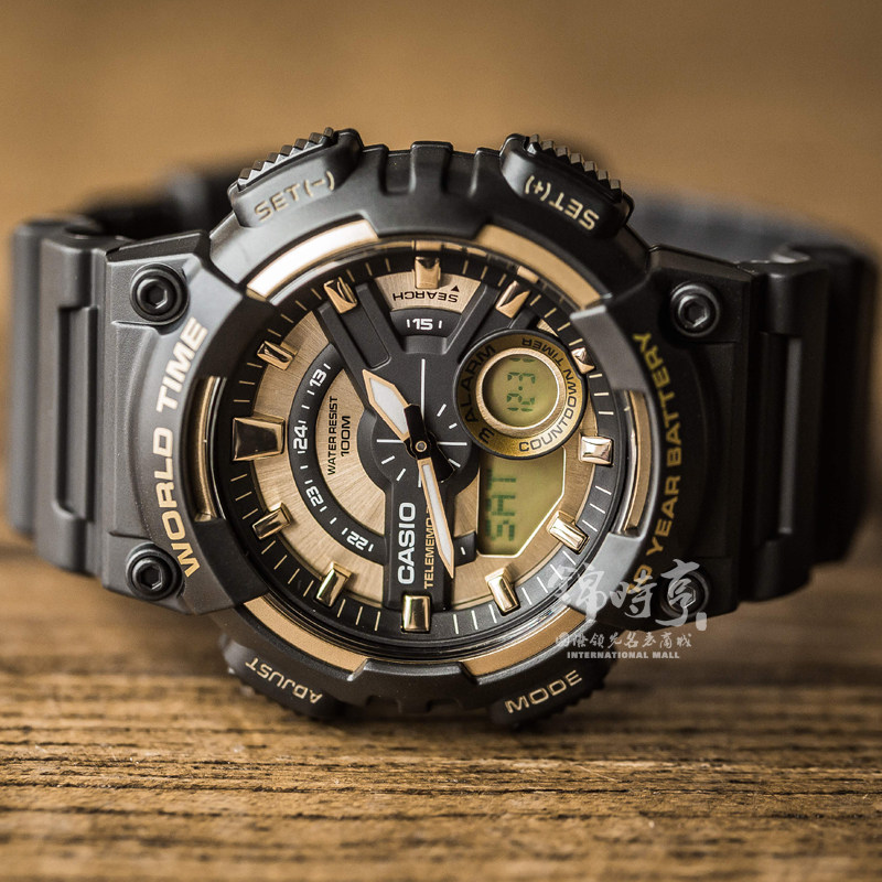 海外直邮卡西欧casio手表男士运动电子表男表aeq-110bw-9a日韩腕表