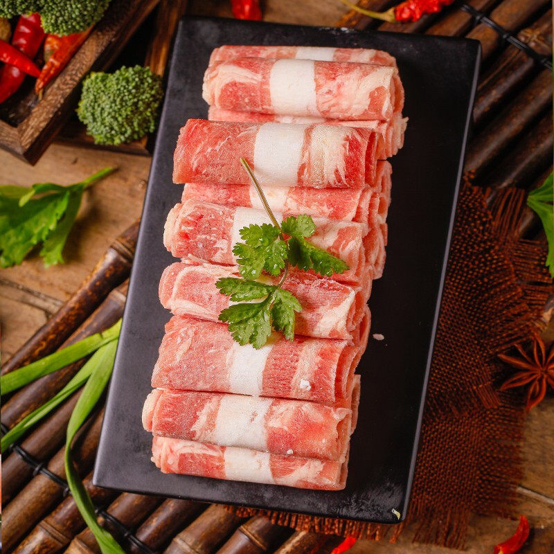 牛肉肥牛恒都500gx3新鲜家用肉卷火锅肉片调理牛肉卷