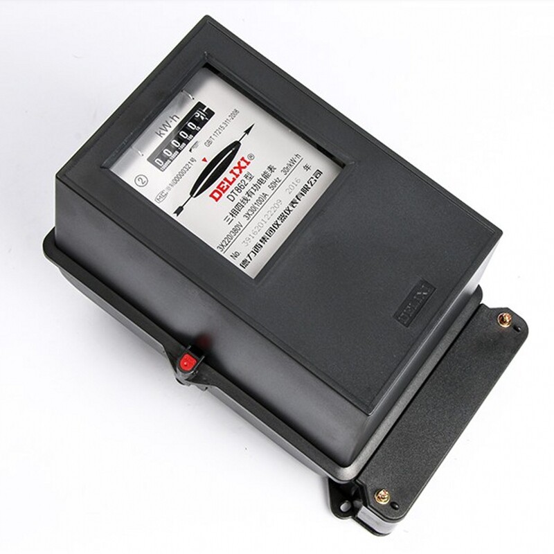 德力西三相四线机械表dt862电度380v有功电能表100a电表