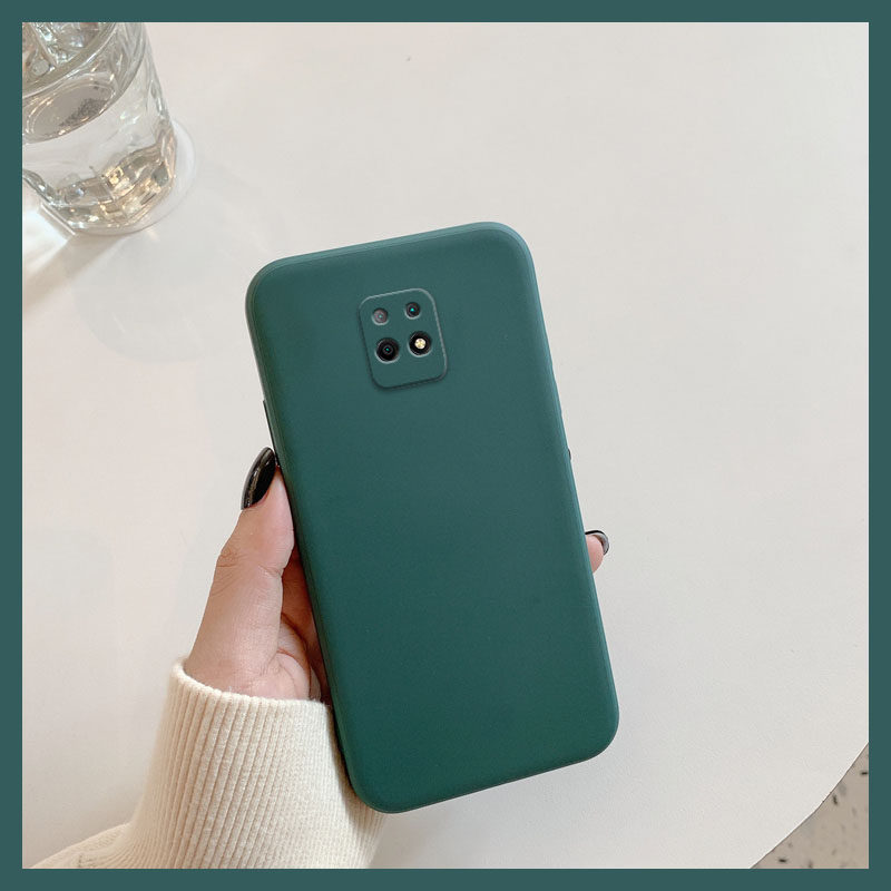 红米10x手机壳5g直边液态白色简约磨砂红米10x保护套4g新款硅胶方形