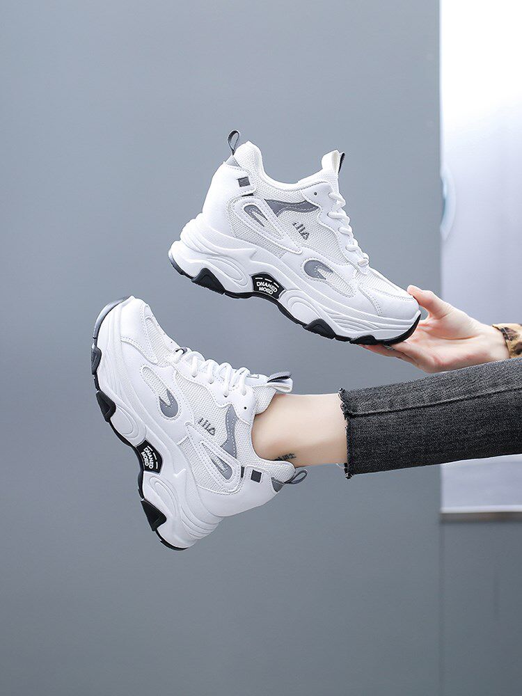 【超值推荐】老爹鞋女鞋ins潮8cm爆款2021年新款显脚小2020内小白鞋子