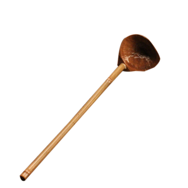 天下茗庄日式竹制小水水瓢竹节节水茶粉勺出口日本茶道