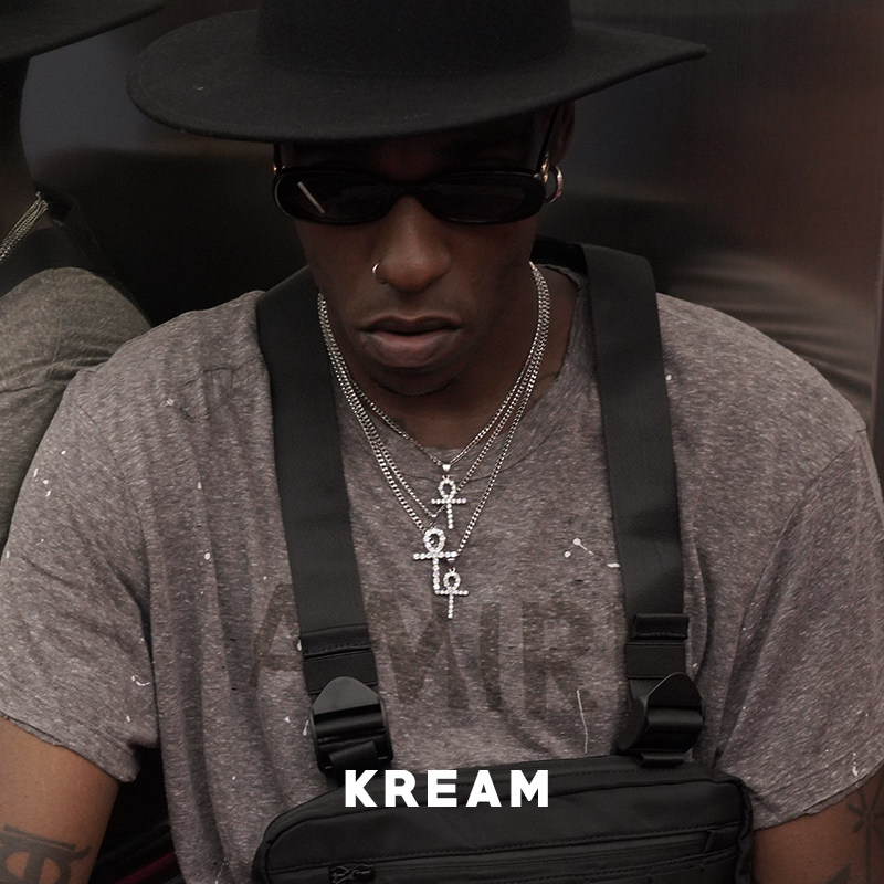 kreamankhcrosspendnt满钻安可十字架项链嘻哈女同项链