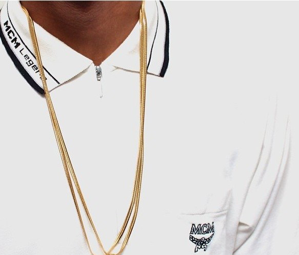 herringbone asap rocky chain欧美街头k金男士嘻哈蛇链项链 配饰