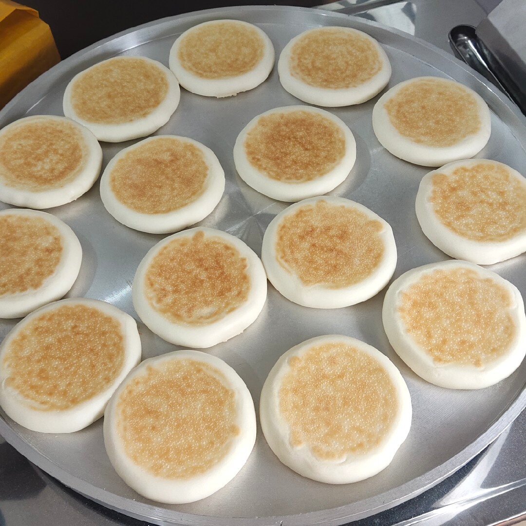 手工白吉馍肉夹馍饼原味饼胚白吉饼里脊饼电烤饼包点