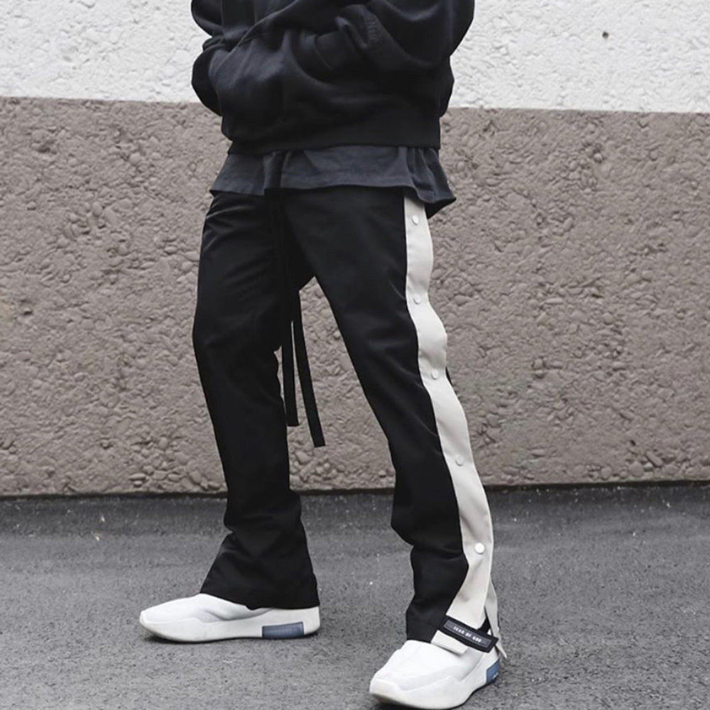 正确休闲运动长裤排扣飘带魔术高街fog第六god休闲裤