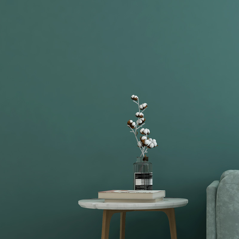 灰蓝色墙纸蓝绿绿色雾霾蓝孔雀深蓝色现代简约北欧纯色无纺布墙纸