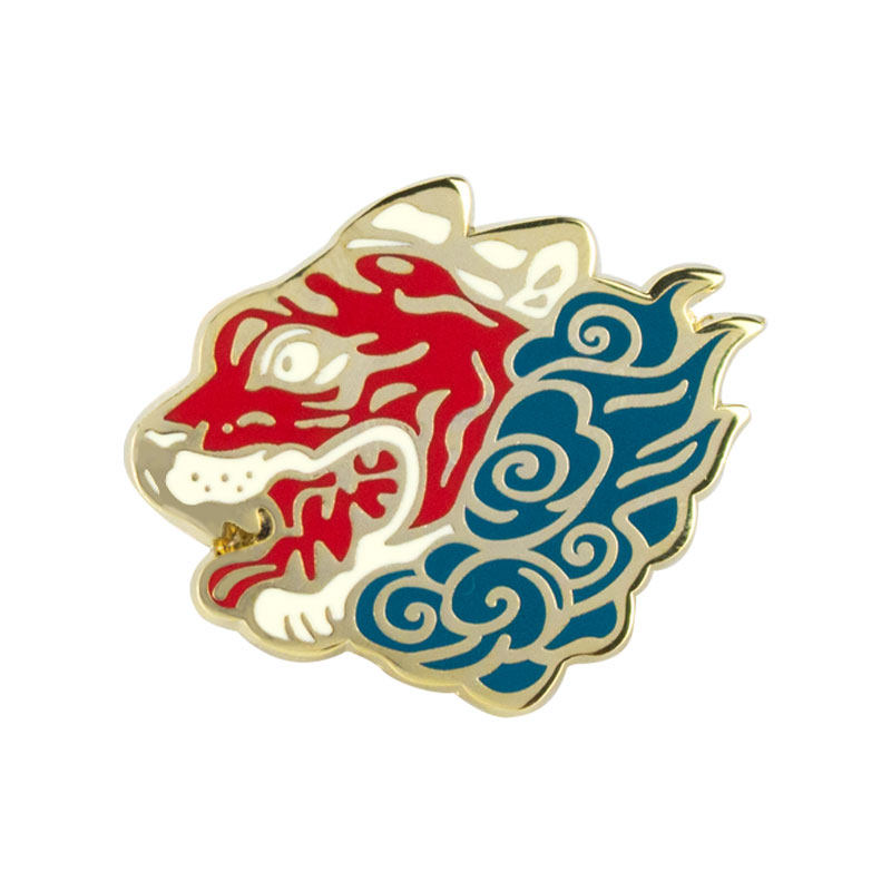 原创老虎徽章个性潮酷胸针如虎添翼生日礼物祝福胸针