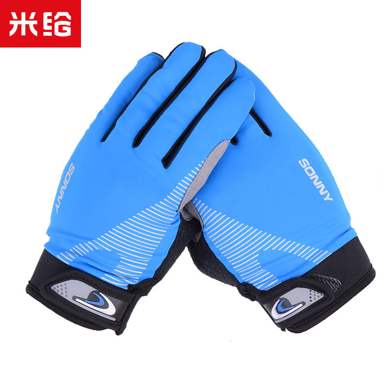 冰丝速干手套男女女士全指户外春夏夏秋季防滑手套