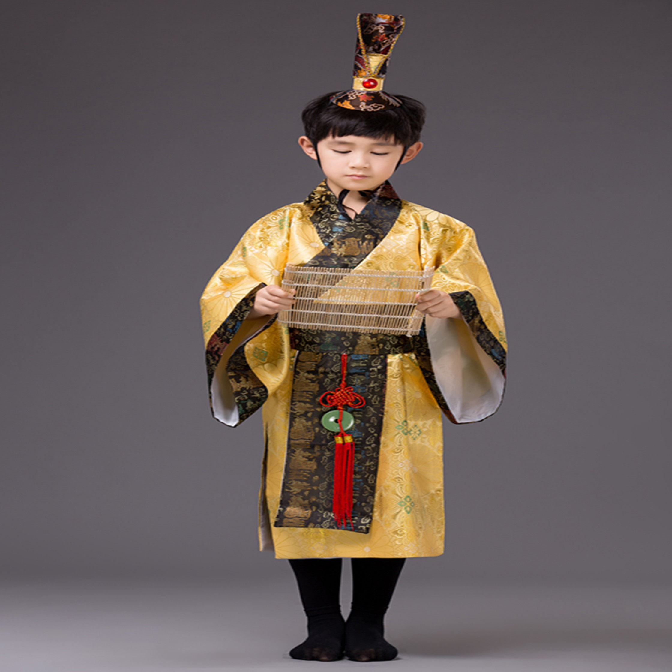 儿童皇帝服装演出服太子男孩唐朝帝王皇上汉服民族服装