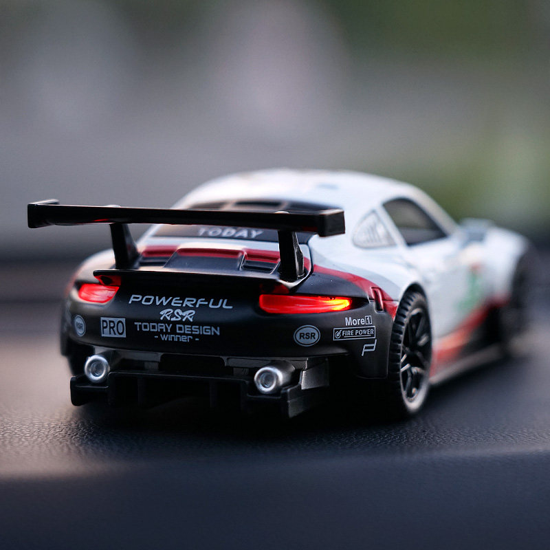仿真保时捷911rsr赛车涂装合金汽车模型金属儿童儿童玩具其他