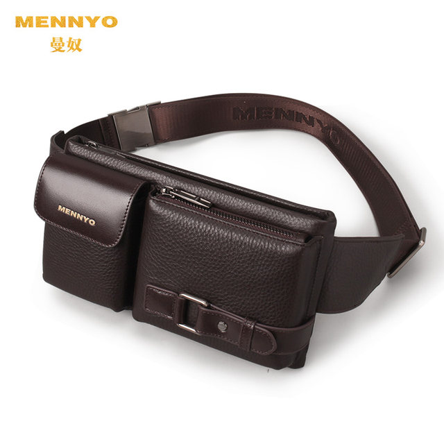 Manukau leather multifunction pockets male outdoor sports Korean cigarette forefront layer of leather men's chest bag Messenger bag Manukau leather multifunction pockets male outdoor sports Korean cigarette forefront layer of leather men's chest bag Messenger bag