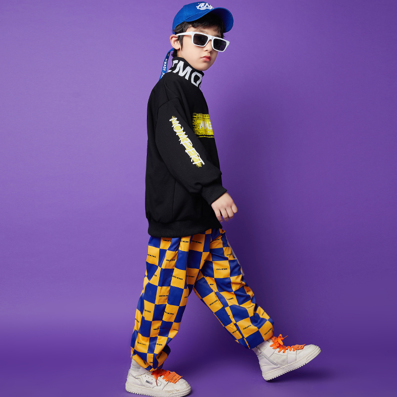 儿童街舞套装男童hiphop潮男男孩嘻哈演出服爵士舞儿童演出服