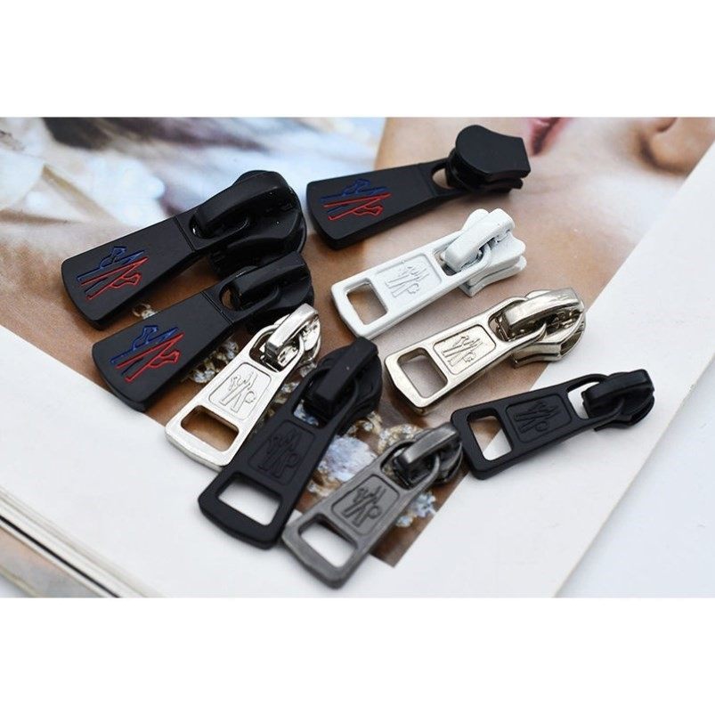 羽绒服蒙口拉链头件拉头5号金属8号固定加厚拉链