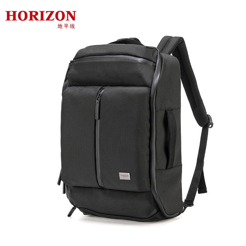 horizon地平线双肩包360度开启弹道尼龙时尚个性电脑包男士双肩背包