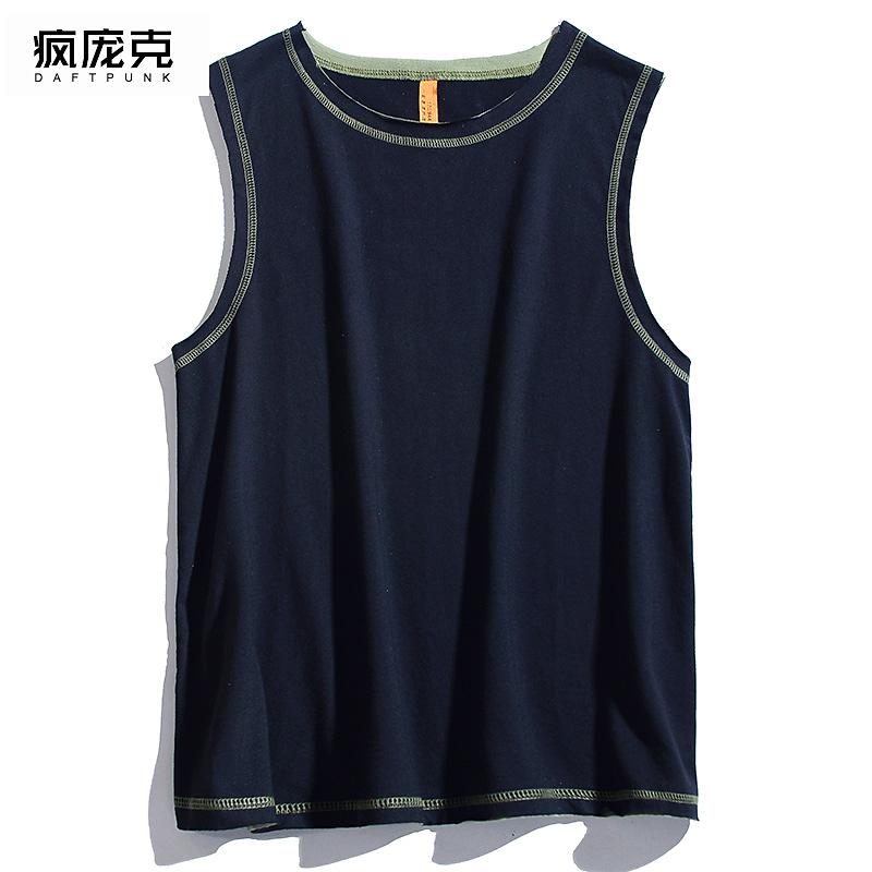打底潮流时尚外穿坎肩运动背心男夏季新款宽松休闲百搭无袖T恤女