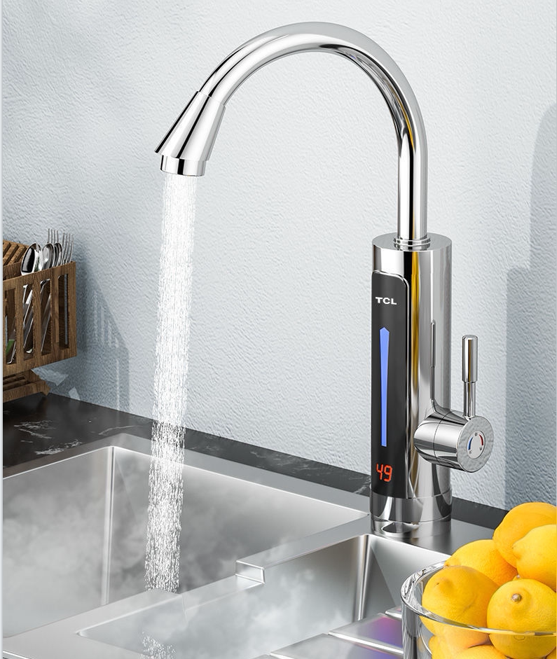 tcl即热电热电热水水龙头数显不锈钢快速加热器厨房厨房龙头