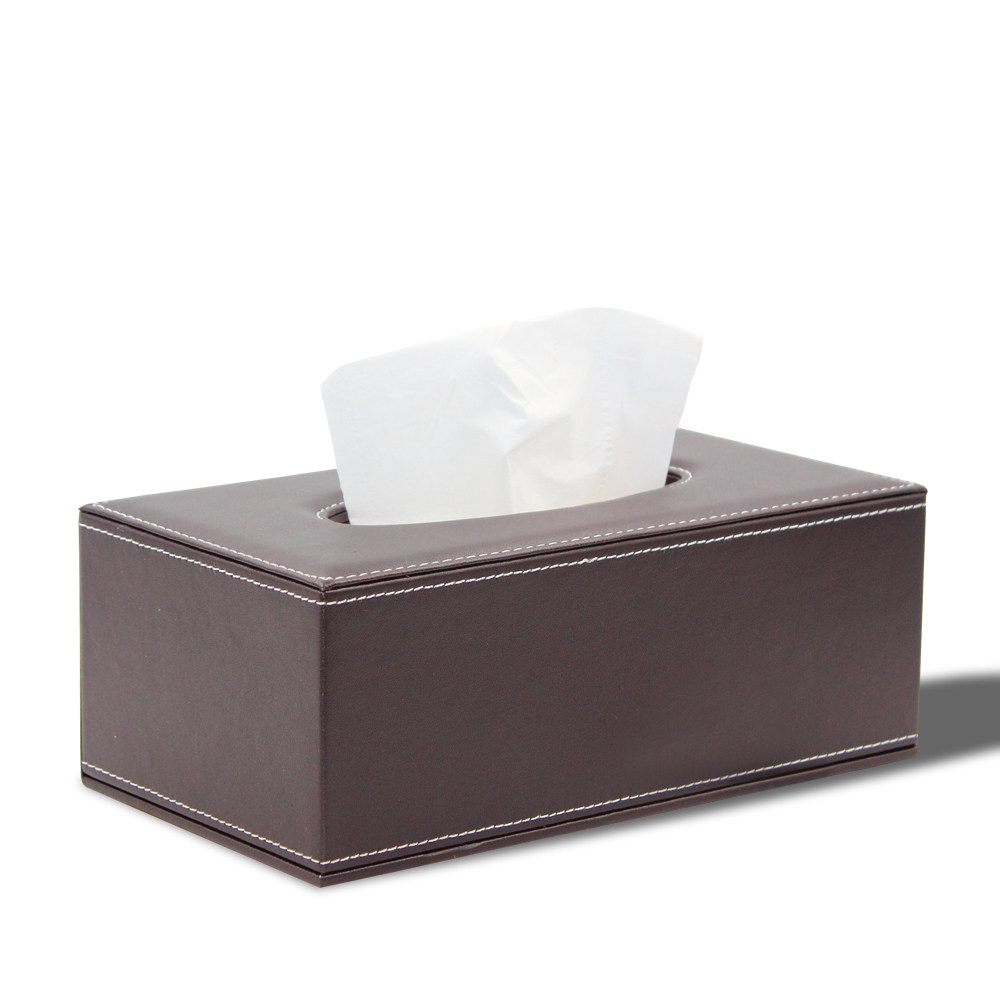 商务皮质纸巾盒 欧式创意抽纸盒餐巾纸抽盒 酒店客厅办公用品定制
