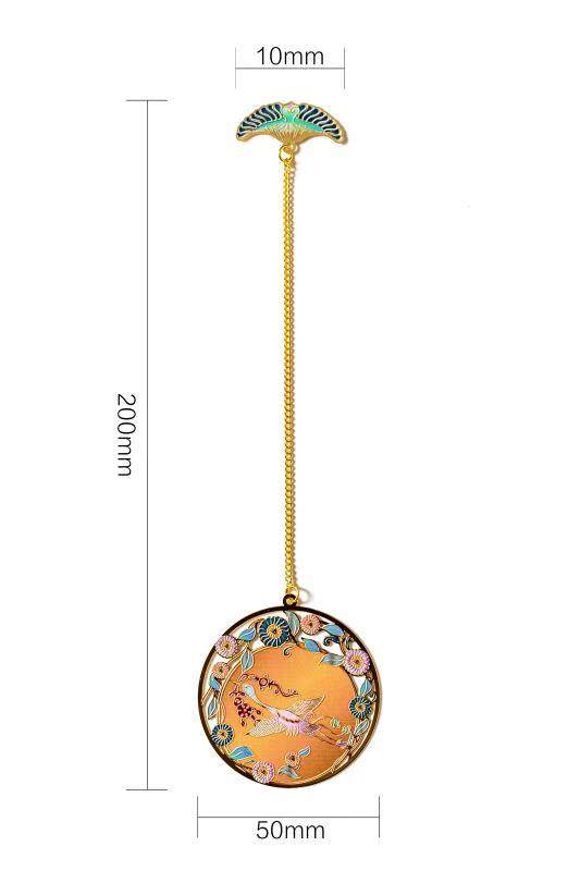 陕西历史博物馆纹饰金鸾衔花舞大唐彩色书签创意书签