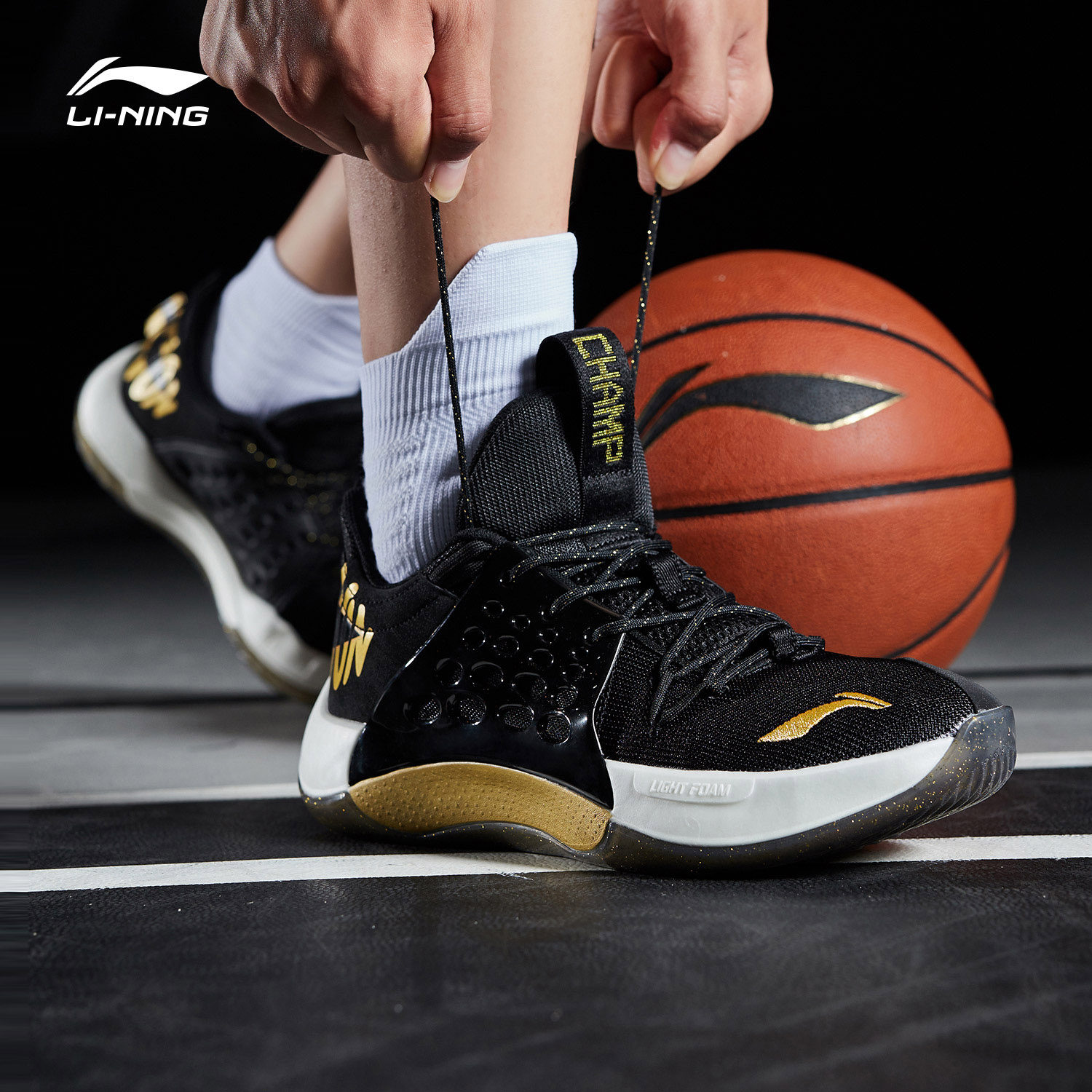 李宁篮球球鞋cba冠军全城战靴音速7low实战篮球鞋