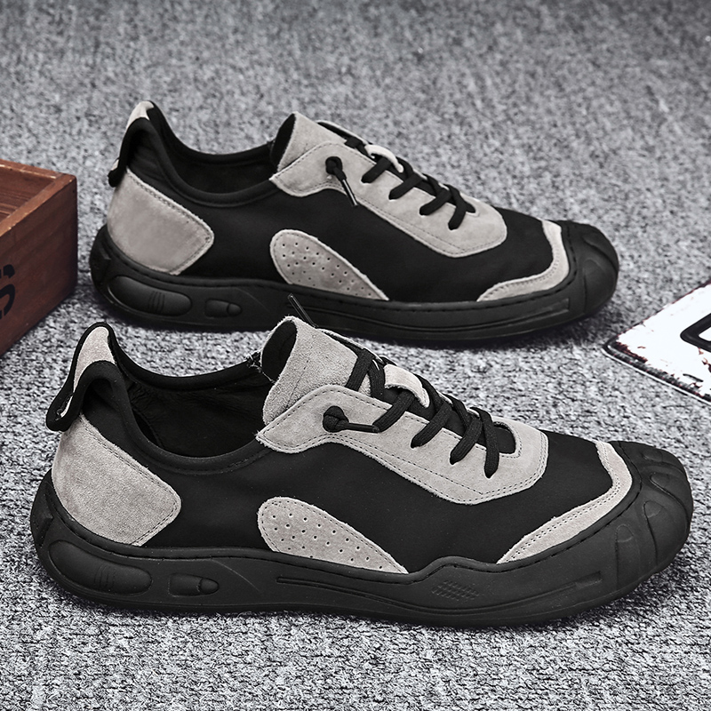 男鞋2022新款懒人休闲运动劳保男士帆布潮鞋黑色春季北京老布鞋男
