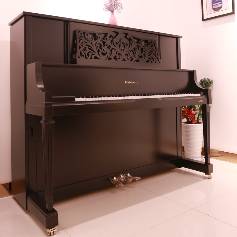 南宁鲍德温钢琴bpx6美国baldwin全新立式棕色钢琴