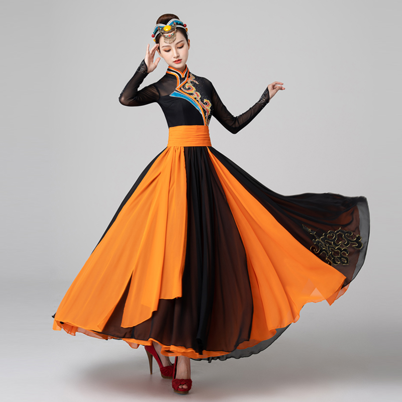 舞蹈阿幸蒙古族服装演出服民族风服饰蒙族服成人艺民族服装