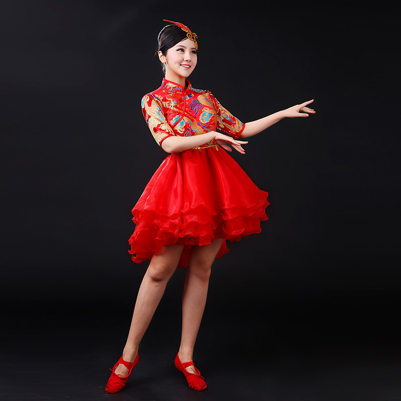 现代快板演出服鼓舞民族现代舞打鼓国风中国新款民族服装