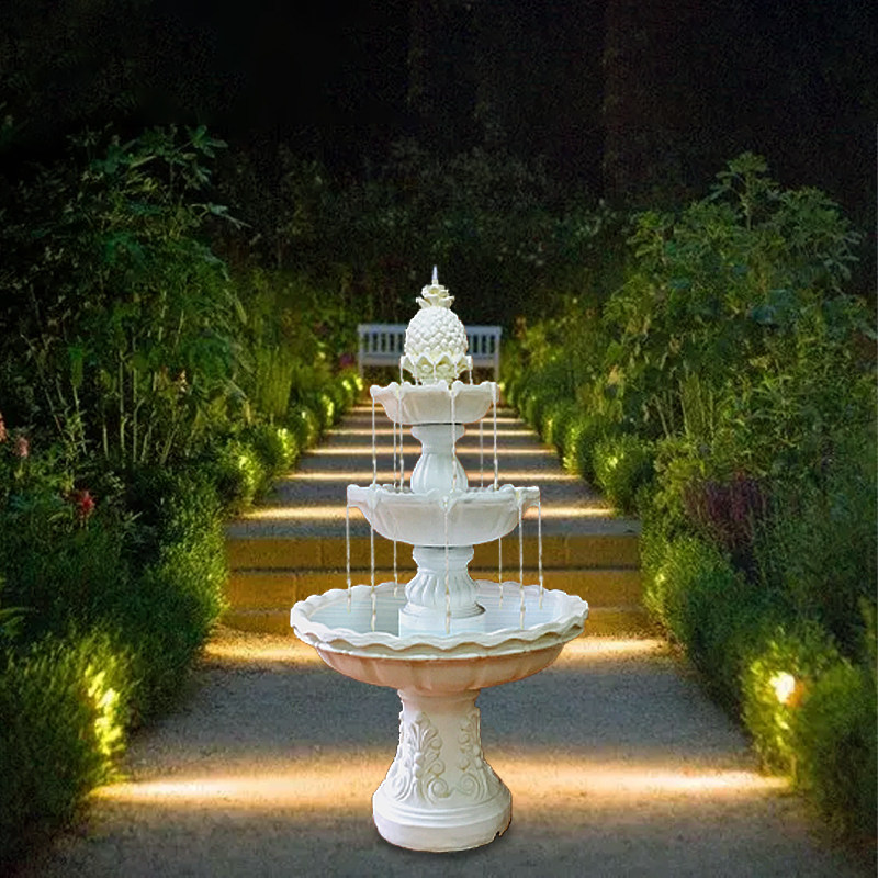 庭院流水喷泉摆件欧式户外小型落地水景花园摆件