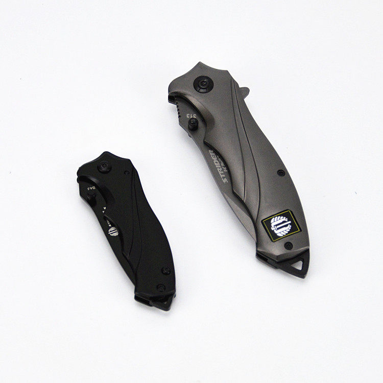 弹簧钢折叠刀高硬度折刀正品美国绑腿军刀户外防身野营刀具非直刀