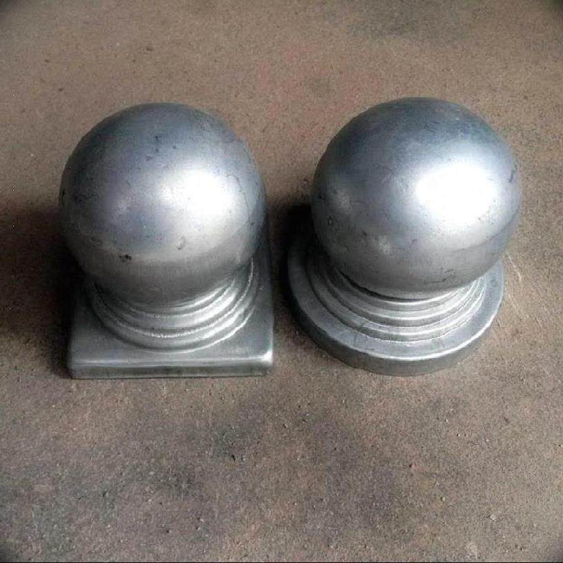 扶手围栏楼梯立柱顶球柱头头盖长方型铁艺配件铁艺定制