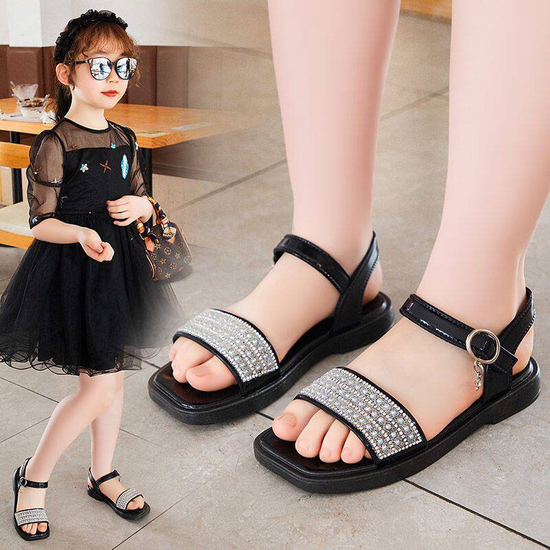 凉鞋2022新款女童公主学生鞋软沙滩女孩小中凉鞋