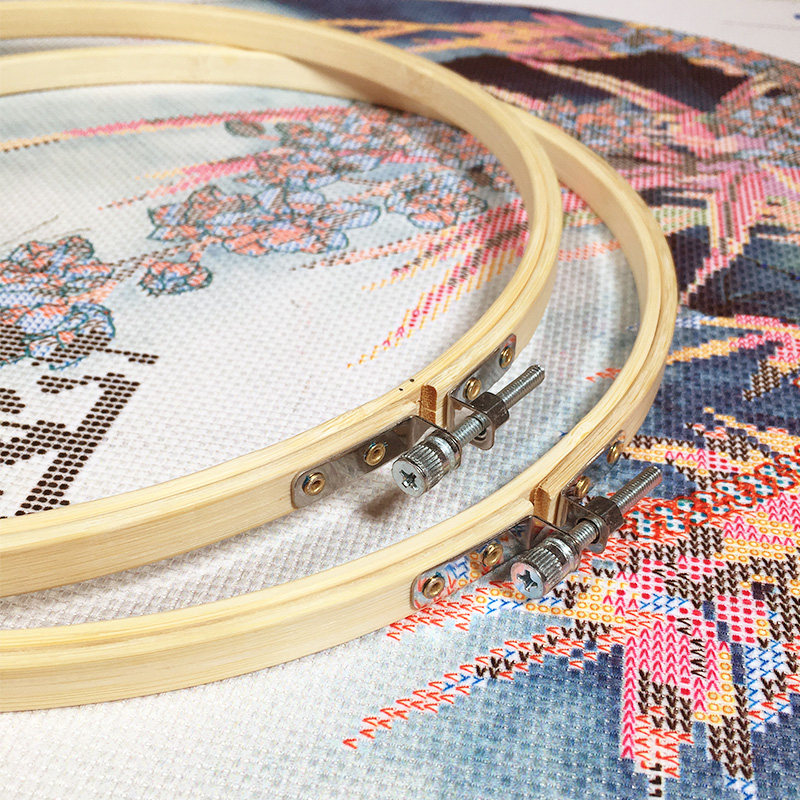 十字绣绣绷27cm圆形竹绣手工diy刺绣架子绣绷