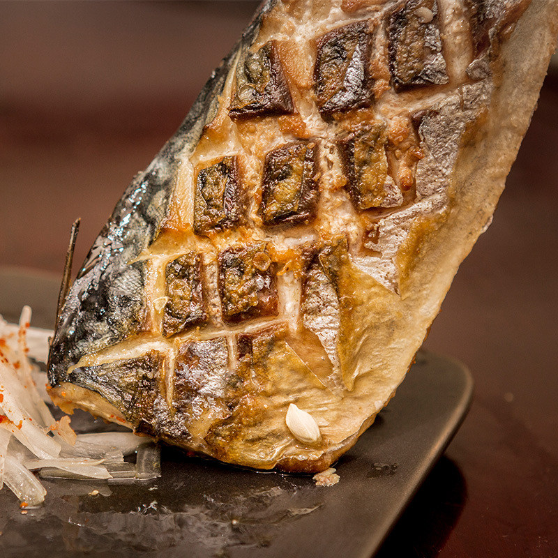 韩式料理工艺腌制青花鱼鲐去头去尾去骨内脏其它