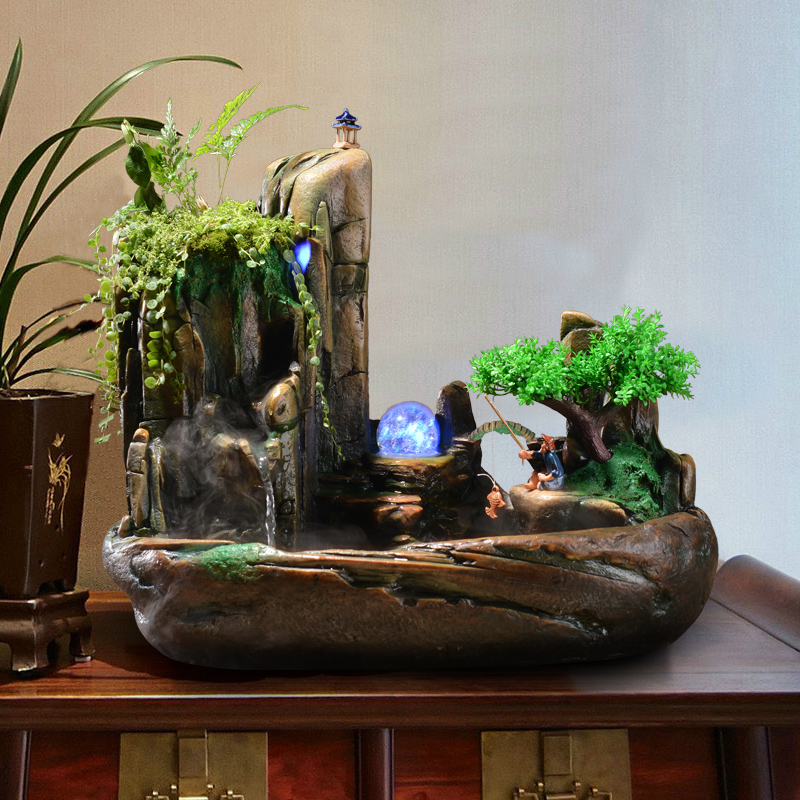 假山的观水设计,用来放在卧室也是不错