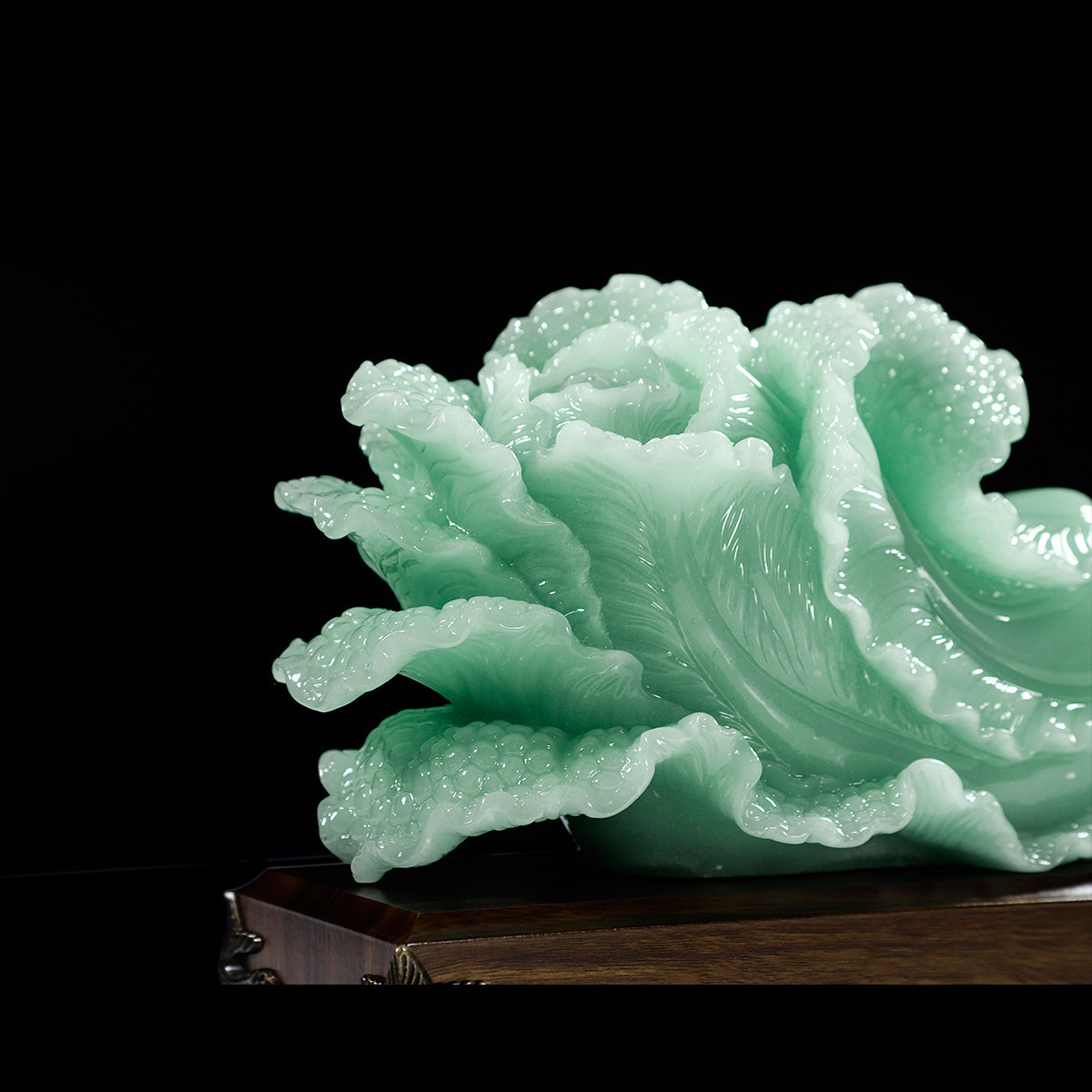 玉石大白菜摆件招财乔迁开业礼品客厅办公室电视摆件