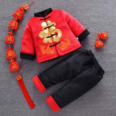 拜年服宝宝男童唐装儿童新年衣服加厚汉服喜庆过年服女童装中国风 拜年服宝宝男童唐装儿童新年衣服加厚汉服喜庆过年服女童装中国风