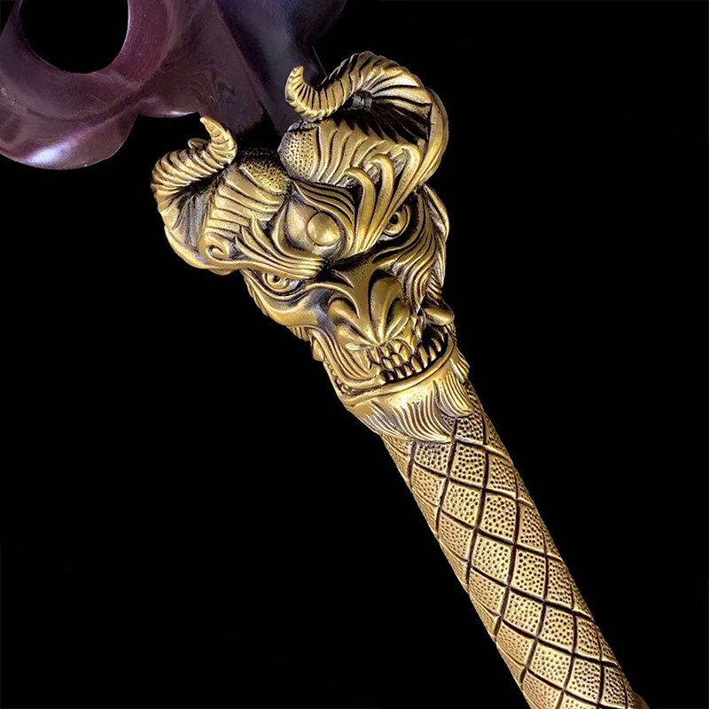 龙泉市水龙三叉战戟方天画戟工艺品刀剑装饰兵器未开刀剑