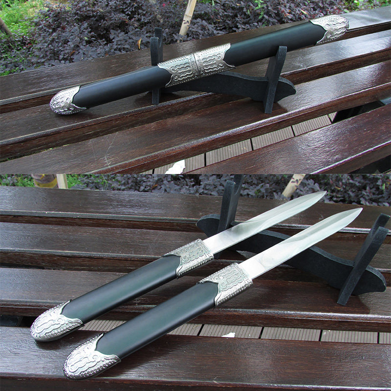 雌雄双剑合璧防身双刃短刀龙泉剑武武器短剑刀剑