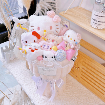 hellokitty doll bouquet ຂອງ​ຂວັນ​ວັນ​ເກີດ​ສໍາ​ລັບ​ເດັກ​ຍິງ Valentine's Day ຂອງ​ຂວັນ​ສໍາ​ລັບ​ແຟນ​ແລະ​ຫມູ່​ເພື່ອນ​ທີ່​ດີ​ທີ່​ສຸດ​ວັນ​ເດັກ​ນ້ອຍ